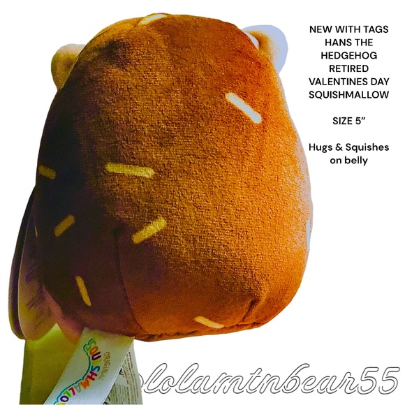 NEW W/TAGS HANS THE HEDGEHOG SPECIAL VALENTINES DAY EDITION RETIRED SQUISHMALLOW - Picture 4 of 7